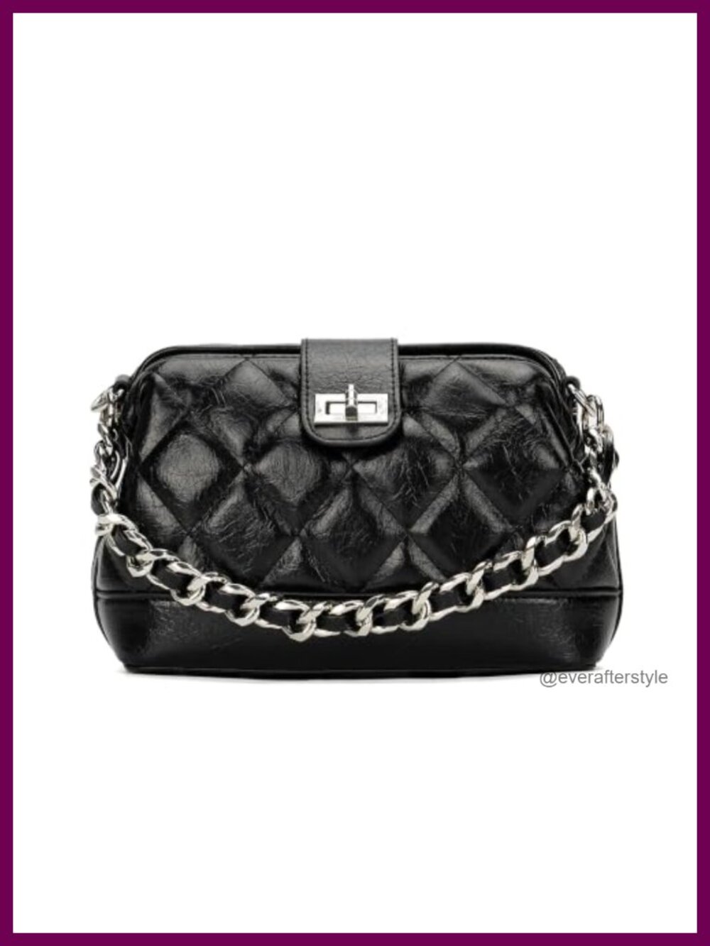 Mini Quilted Crossbody Purse Vegan Leather Top Handle Evening Bag